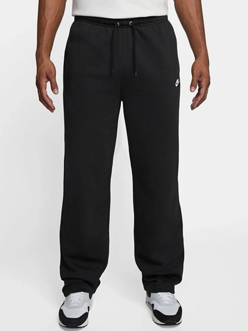 Nike Men’s Open Hem Fleece Pocket Sweatpants, Black, Size XXL